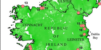 Mapa d'irlanda que es mostrin rius
